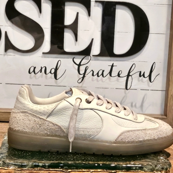 Represent Virtus Leather Suede Sneakers Off White Mns 13 #24770739 - Picture 1 of 9